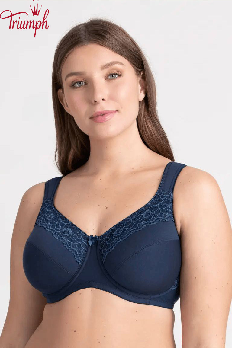 Triumph - (3 szt.)  Biustonosz bawełniany z fiszbinami