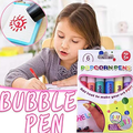 🖊️ Kúzelné pero – 3D kreslenie jediným ťahom! Kresliace perá na popcorn s bublinkami ✨