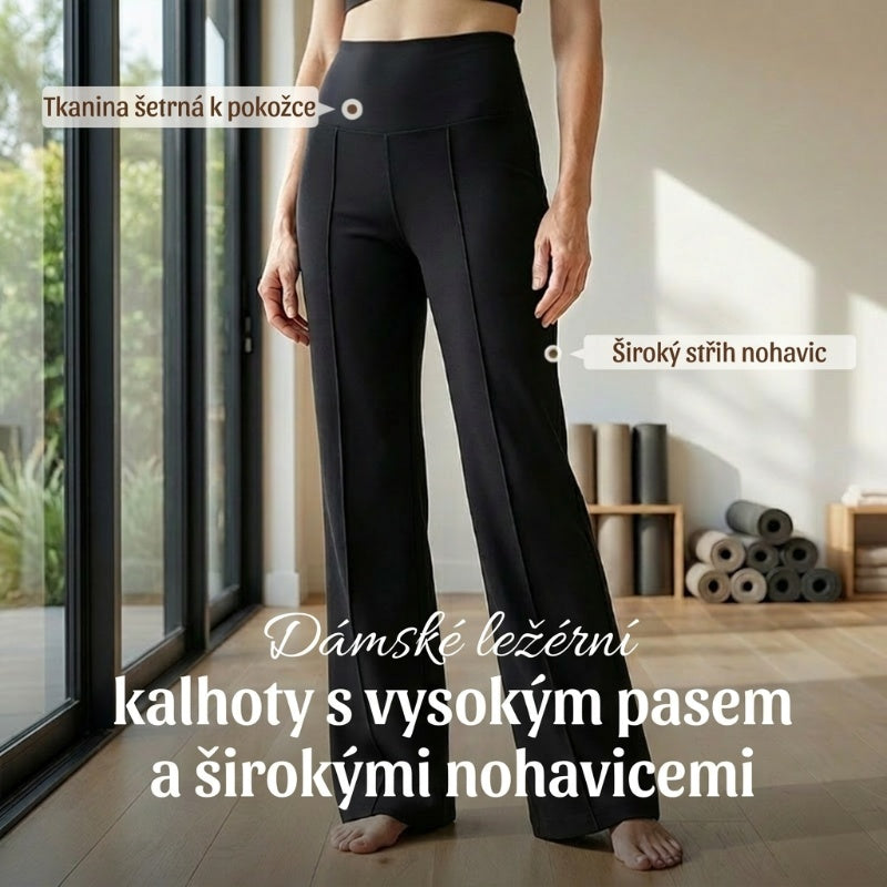 💕Dámske ležérne nohavice s vysokým pásom a širokými nohavicami