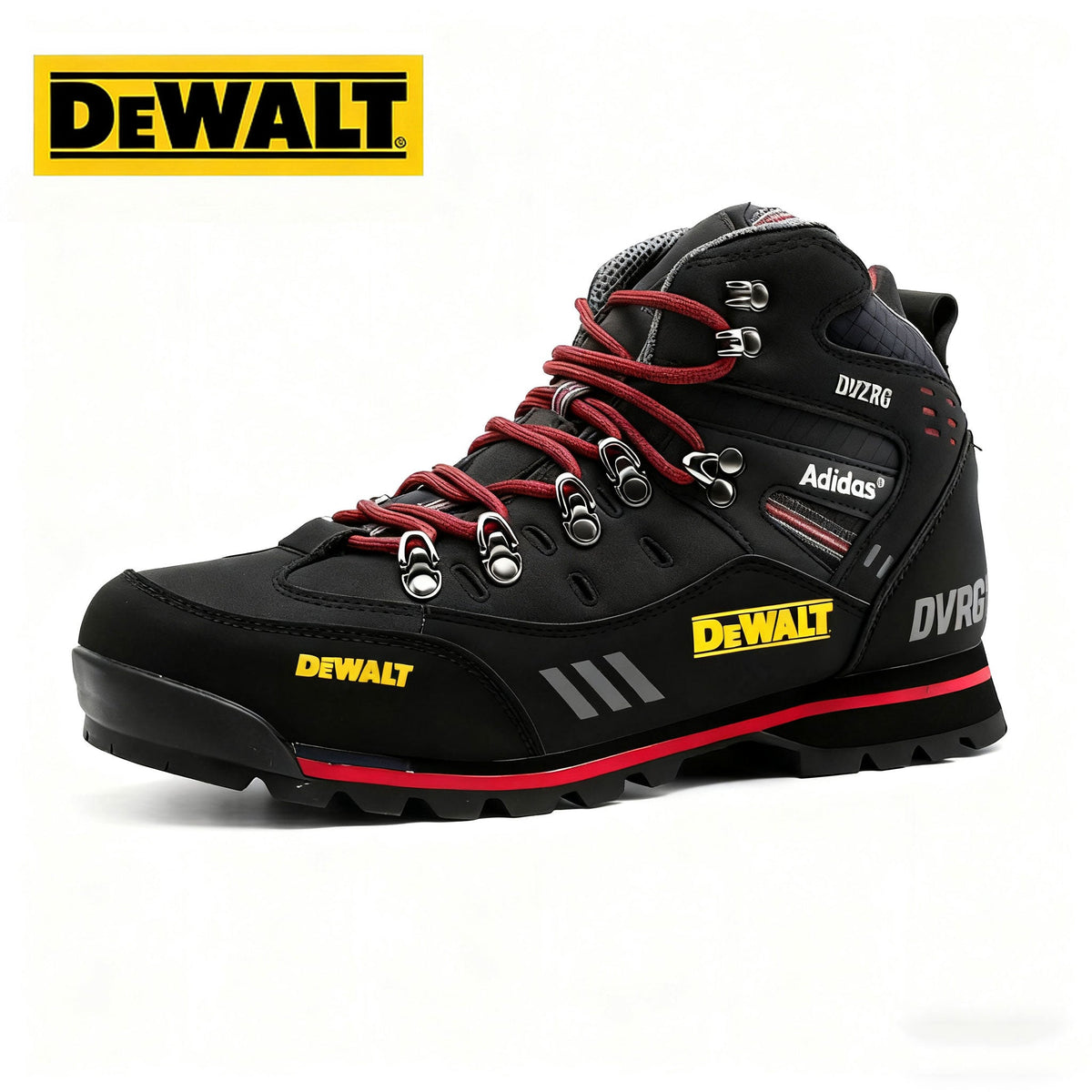 Moški pohodni čevlji za visoke moške znamk Adidas® in DEWALT - trpežni, celoletni, izdelani iz poliuretana in gume