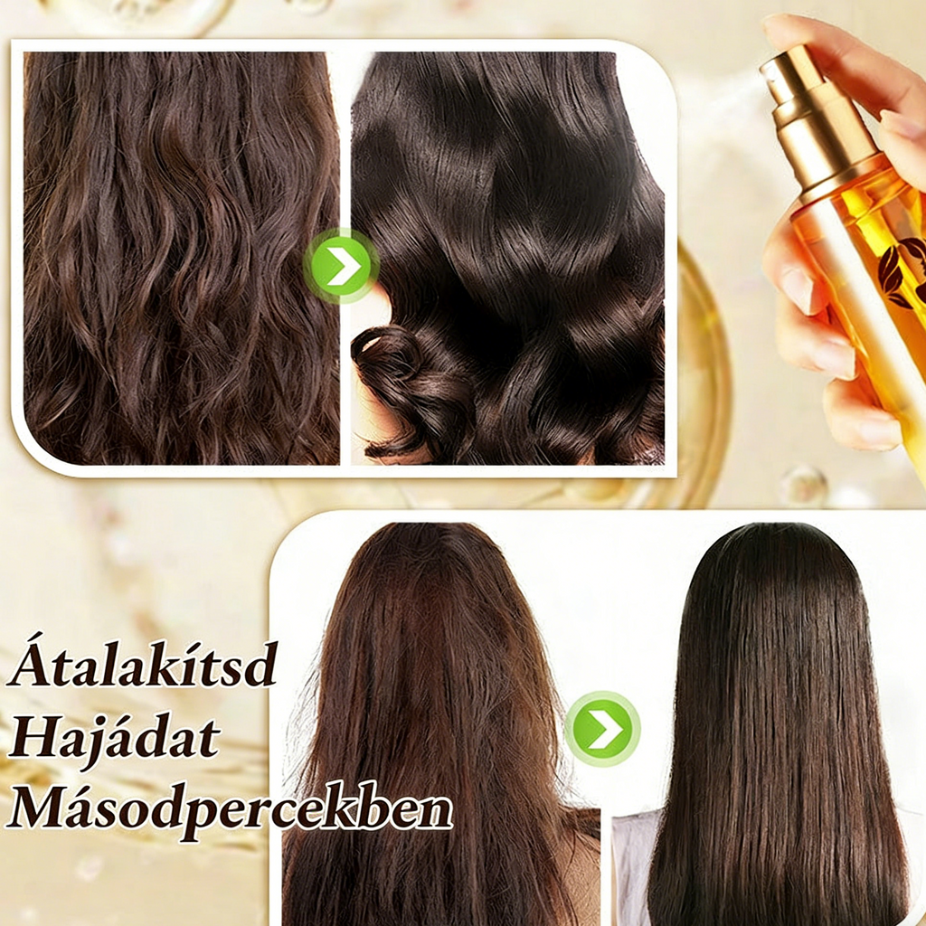 💁‍♀️✨Vlasový olej-sérum v spreji pre kučeravé vlasy ✨💆‍♀️Ľahký 3v1 ošetrujúci sprej