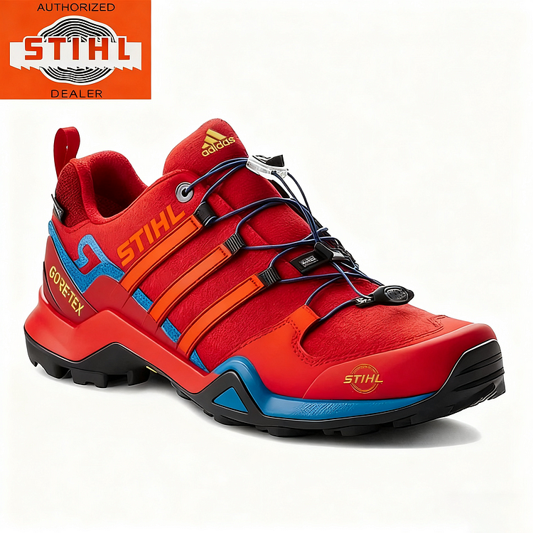 Pánske nepremokavé a priedušné pracovné a turistické topánky od značiek adidas® a STIHL, ideálne do práce a na outdoorové aktivity.
