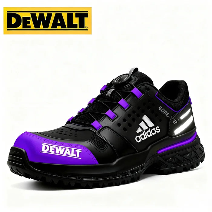 Nepremokavá obuv od značiek Adidas® a DEWALT je perfektnou voľbou do práce aj do prírody.