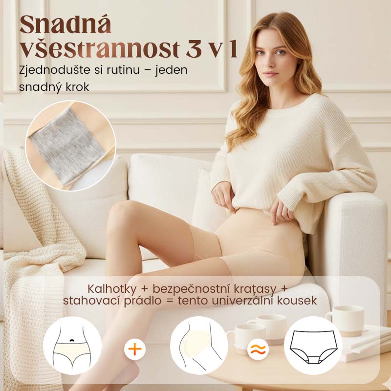 Ultra-tenká chladiaca modelujúca bielizeň s kontrolou brucha