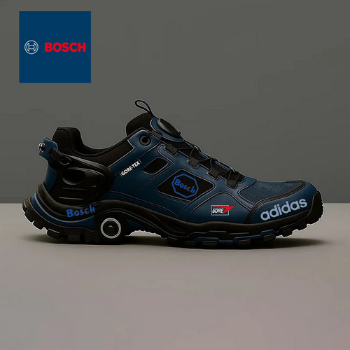 @bosh i adidas współpracują przy tworzeniu wodoodpornych i antypoślizgowych butów trekkingowych dla mężczyzn.