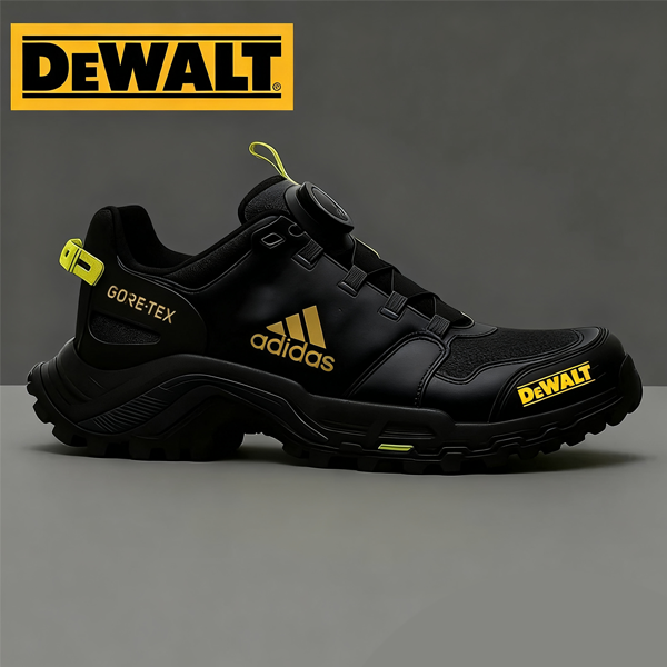 Vodoodporna obutev Adidas® in DEWALT je odlična izbira za delo in naravo.