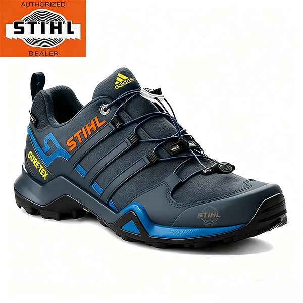 Pánske nepremokavé a priedušné pracovné a turistické topánky od značiek adidas® a STIHL, ideálne do práce a na outdoorové aktivity.