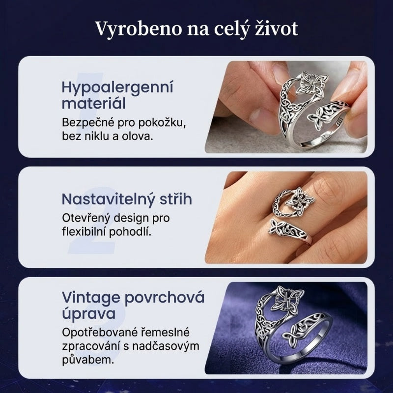 S925 strieborný prsteň s keltským uzlom