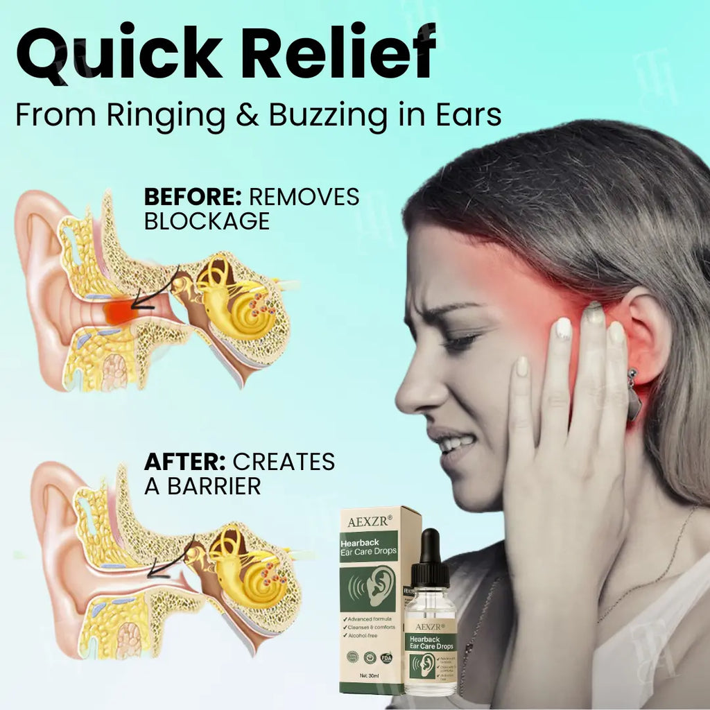 【🎁📿Ružový náhrdelník zadarmo🎁】🌿AEXZR® Hearback kvapky na starostlivosť o uši