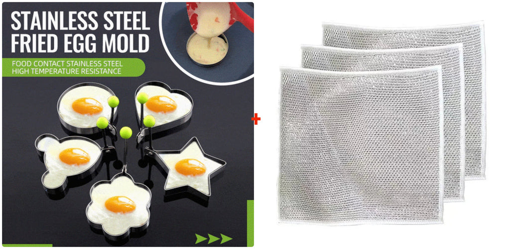 🍳 20226 Nové, kreativní formy na vajíčka a dorty z nerezové oceli