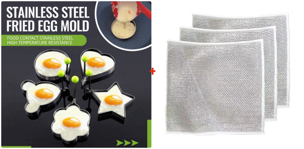 🍳 20226 Nové, kreativní formy na vajíčka a dorty z nerezové oceli