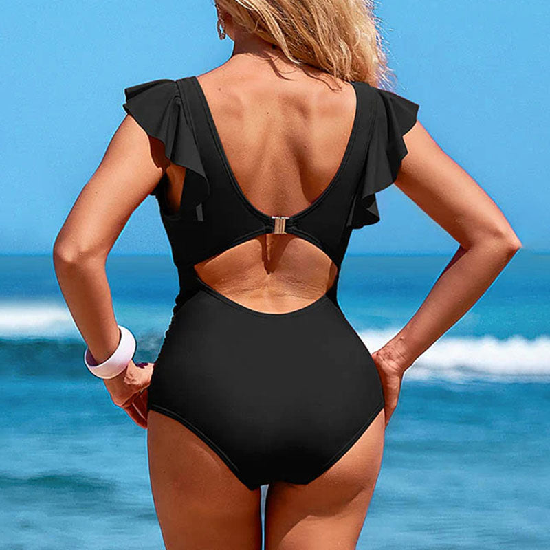 🎁 Plavky, ktoré musíte mať👗 Sexy volánovej jednodielne plavky