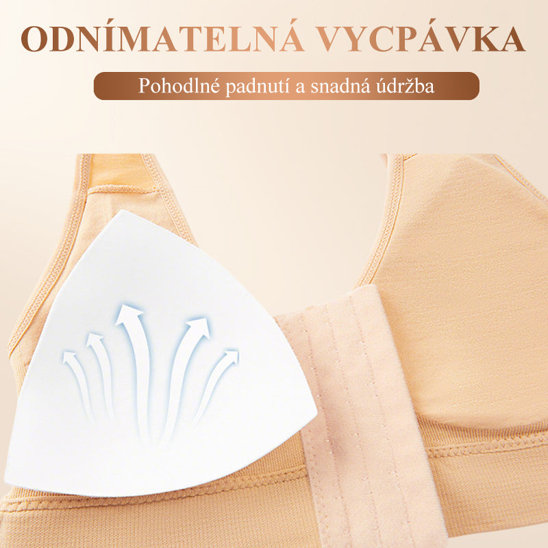 【1+1 zadarmo】Dámska podprsenka bez kostíc s predným zapínaním