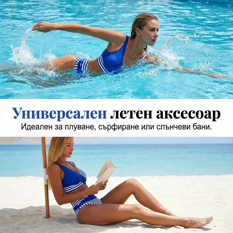 🔥 S-3XL 👙 Dvodelne kopalke z barvnimi bloki in črtami 🌊🏖️