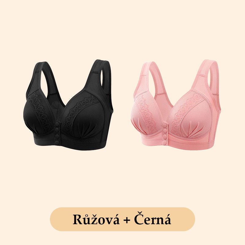 🎁Kúpiť 1 a získať 1 zadarmo🎁2026 Bavlnená podprsenka s predným zapínaním, priedušná, šetrná k pokožke
