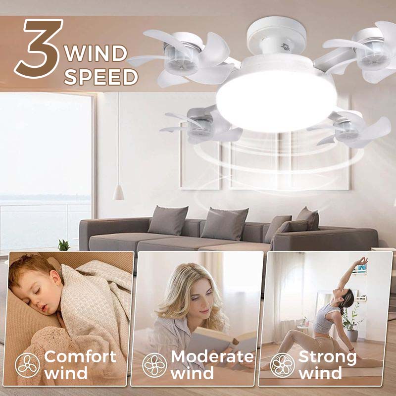 🌀 50 % popust💥Stropni ventilator z LED-svetilko in daljinskim upravljalnikom