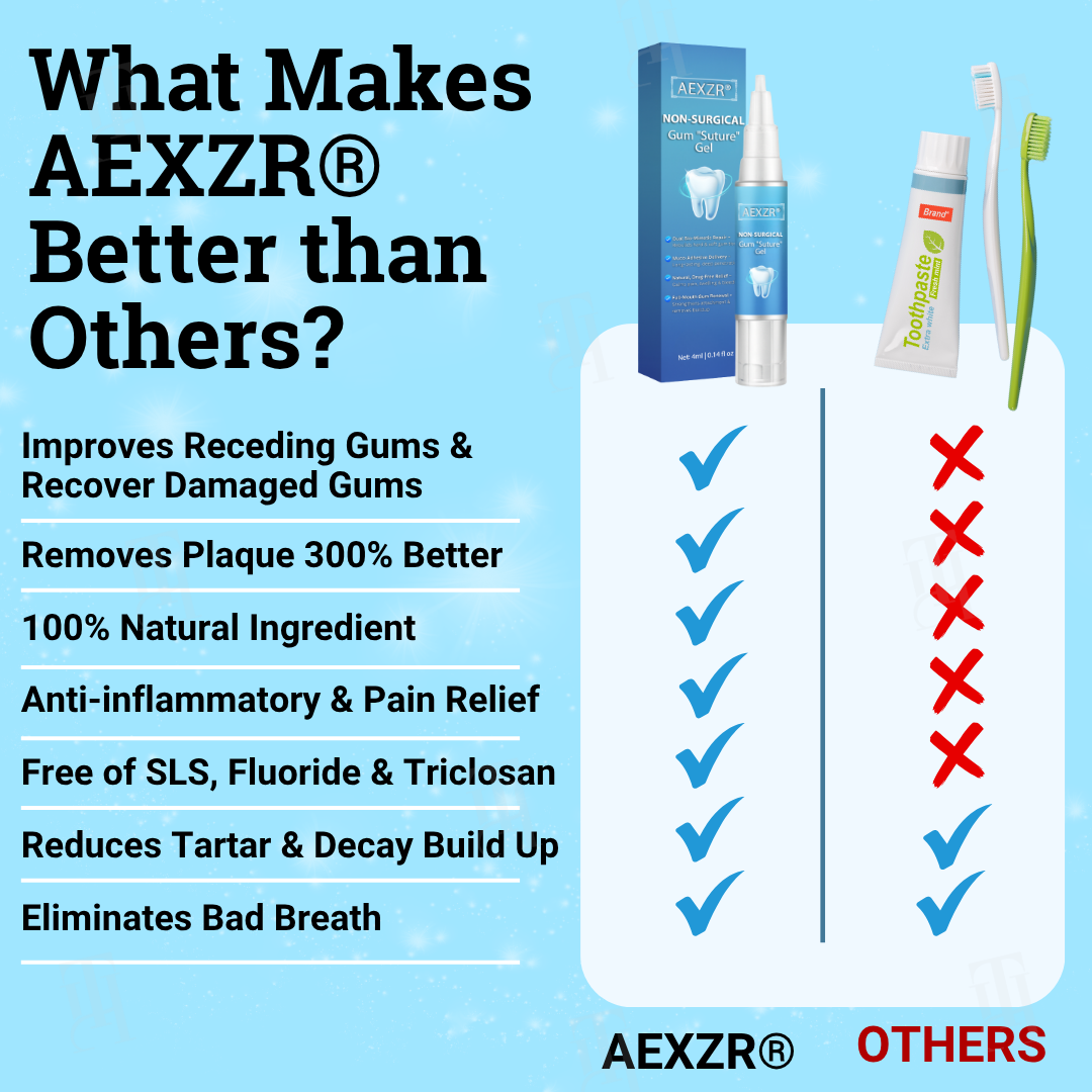 🛡️ Rešite svoje zobe brez operacije! AEXZR® nekirurški gel za šivanje dlesni