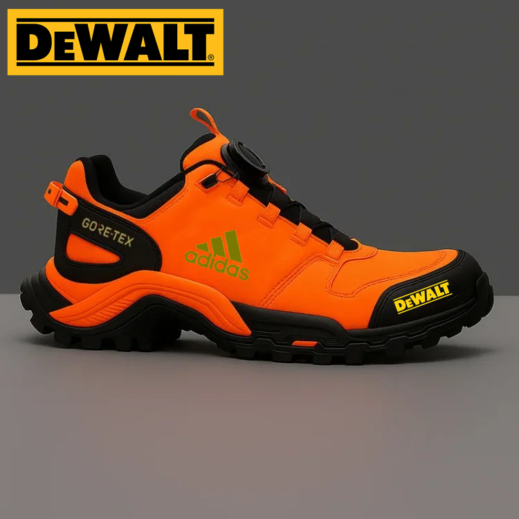Vodoodporna obutev Adidas® in DEWALT je odlična izbira za delo in naravo.
