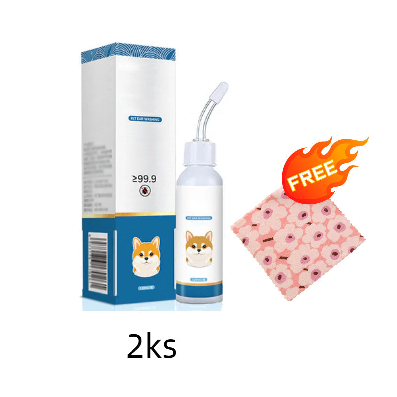 🐶 🧴 Jemný čistič uší pre domácich miláčikov – Upokojuje svrbenie, odstraňuje ušný maz a nepríjemné pachy – Ideálne pre psov a mačky 🐱
