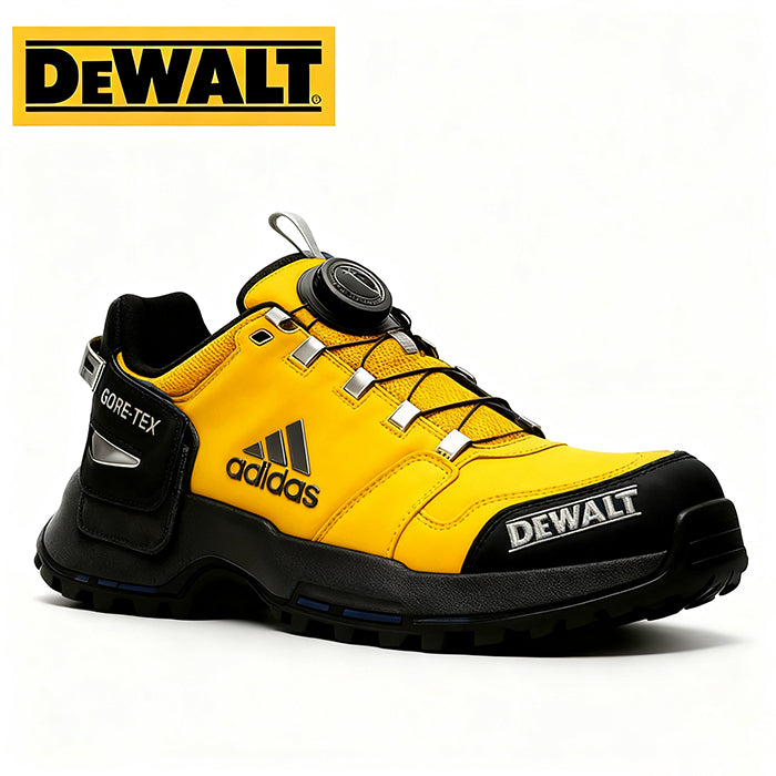 Vodoodporna obutev Adidas® in DEWALT je odlična izbira za delo in naravo.