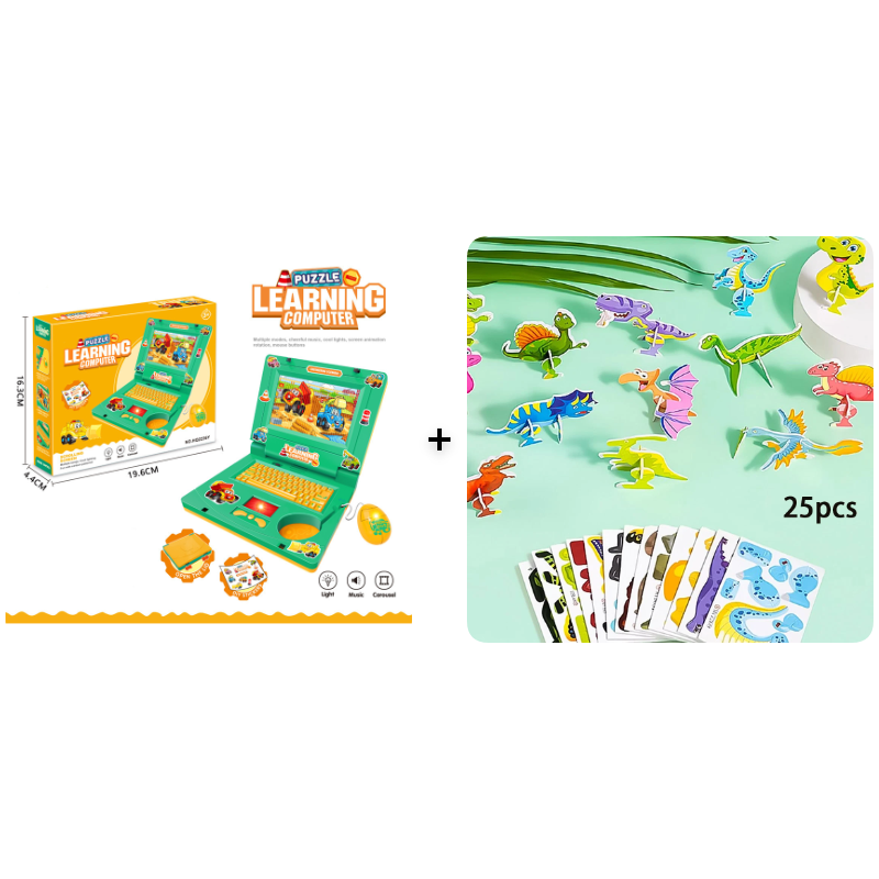 💻 Zľava 50 %! 🧸 Interaktívna hračka v podobe notebooku – so svetlami, zvukmi a vzdelávacími hrami – podporuje kreativitu a motorické zručnosti prostredníctvom hry 🎵