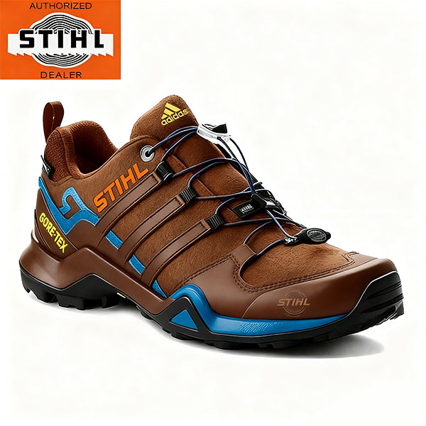 Pánske nepremokavé a priedušné pracovné a turistické topánky od značiek adidas® a STIHL, ideálne do práce a na outdoorové aktivity.