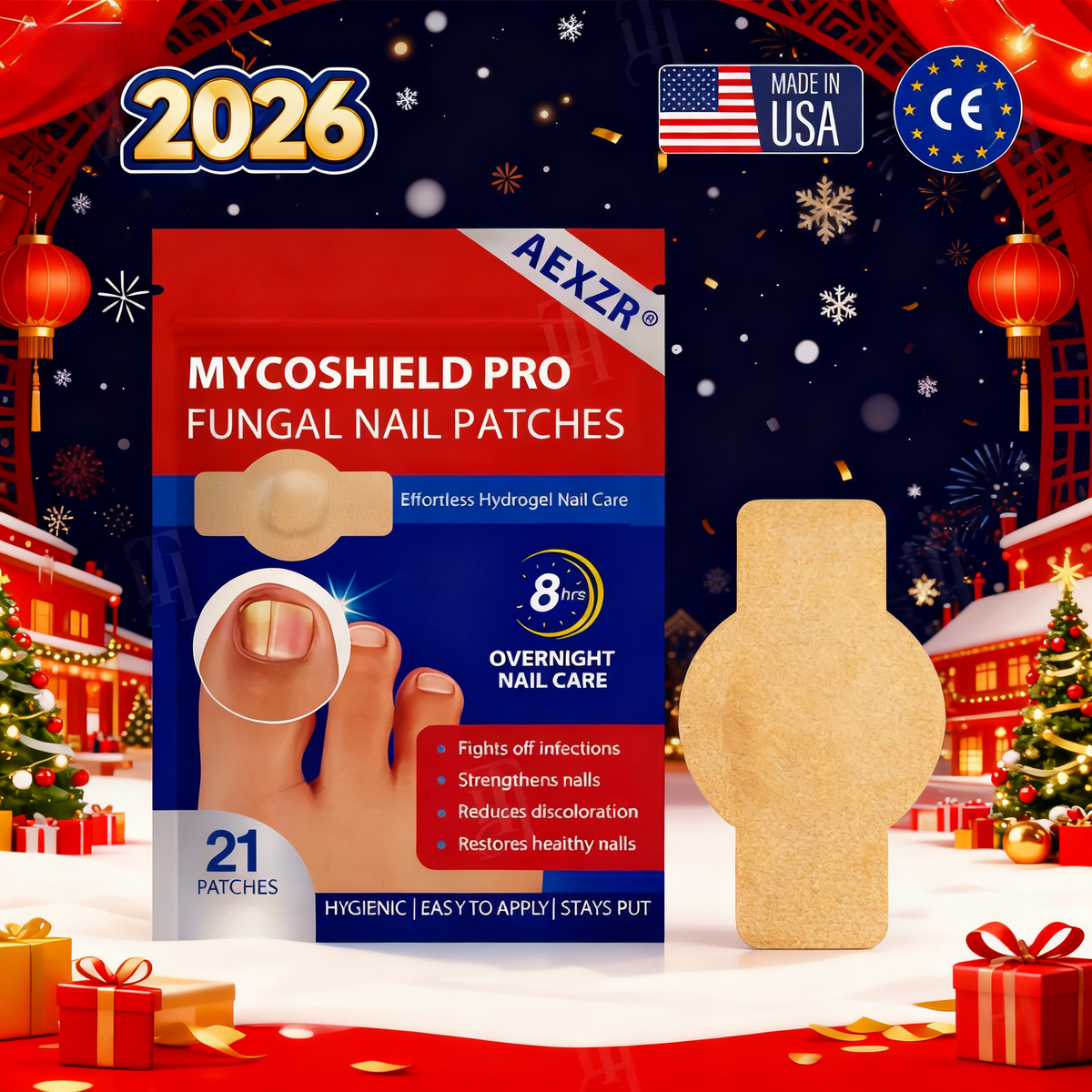 Novoročná špeciálna ponuka💝AEXZR® MycoShield Pro hubové náplasti na nechty