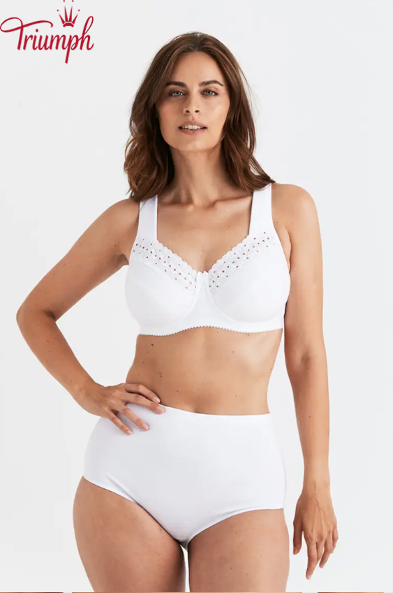 Triumph - (3 szt.) Biustonosz z fiszbinami haftowany