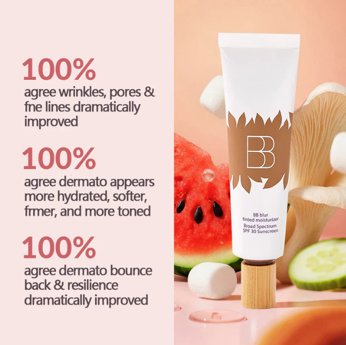 💖BB Blur tónovaný hydratačný krém SPF 30 - okamžite rozjasňuje, hydratuje a vyhladzuje vašu pleť