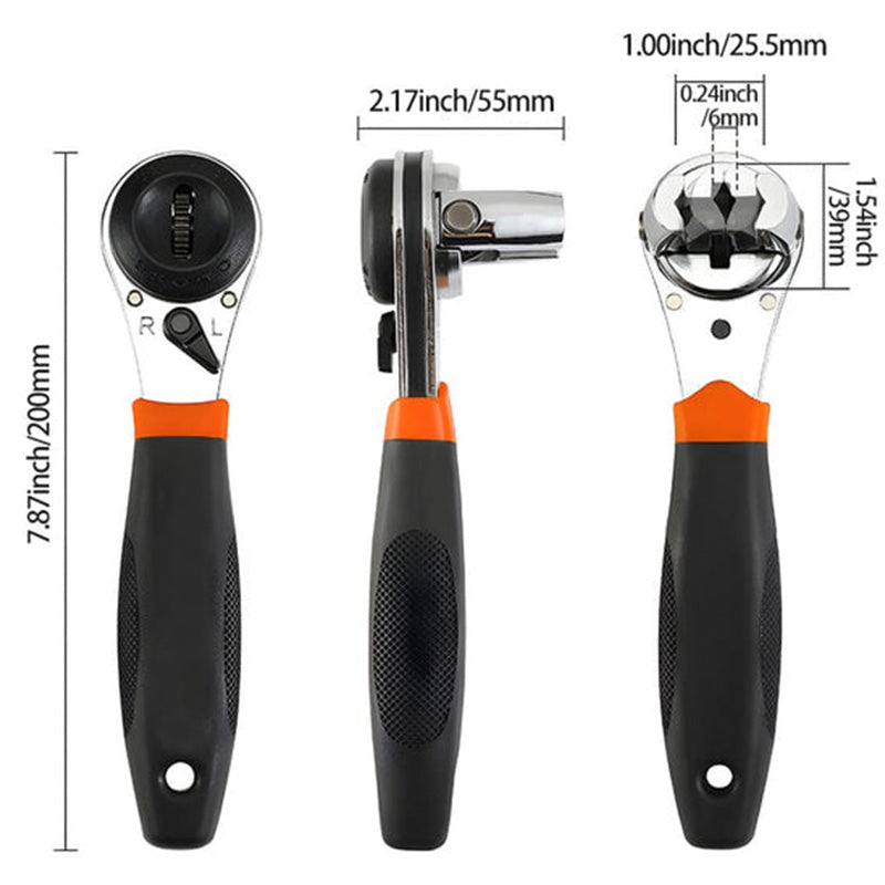 🔧Sada nastaviteľných kľúčov s račňovým mechanizmom pre skrutky s priemerom 6–22 mm