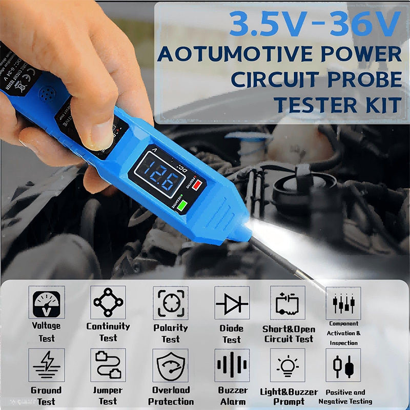 🔥3,5–36 V tester automobilových obvodov s LED diódou