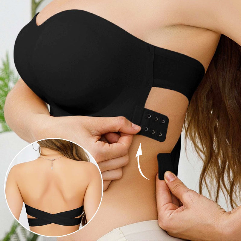 👙Triumph👙Ženski modrček brez naramnic z nedrsečim križnim zapiranjem