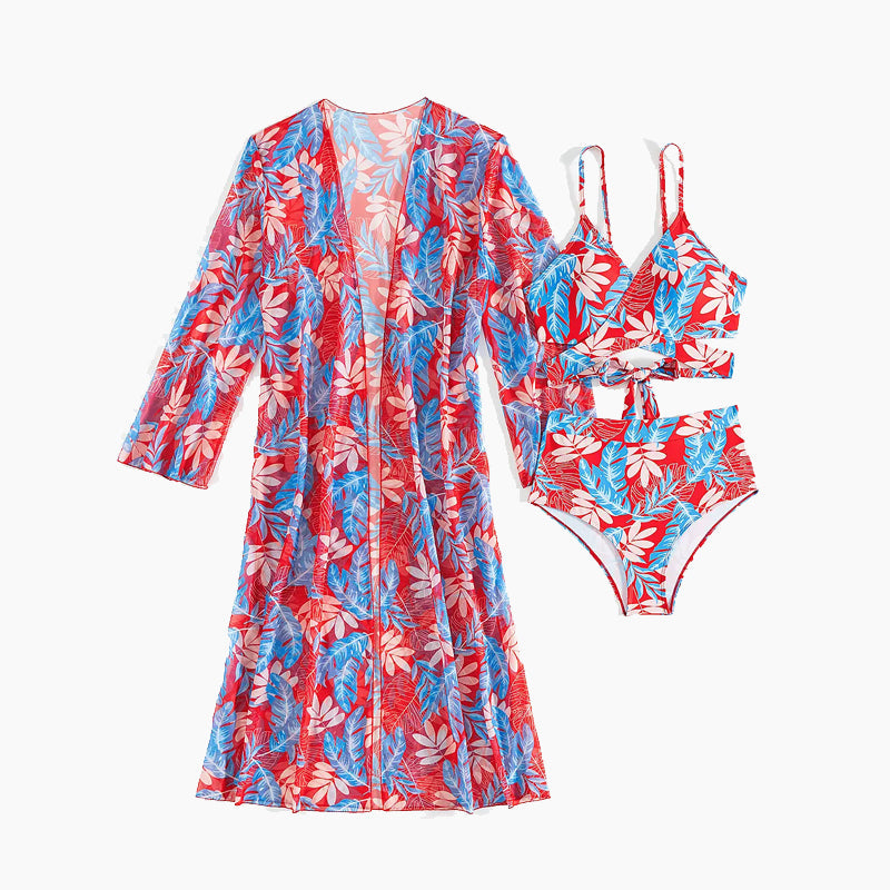 🏖️🌸Sexi trojdielne plavky pre ženy s kvetinovou potlačou👙