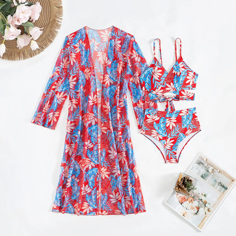 🏖️🌸Sexi trojdielne plavky pre ženy s kvetinovou potlačou👙