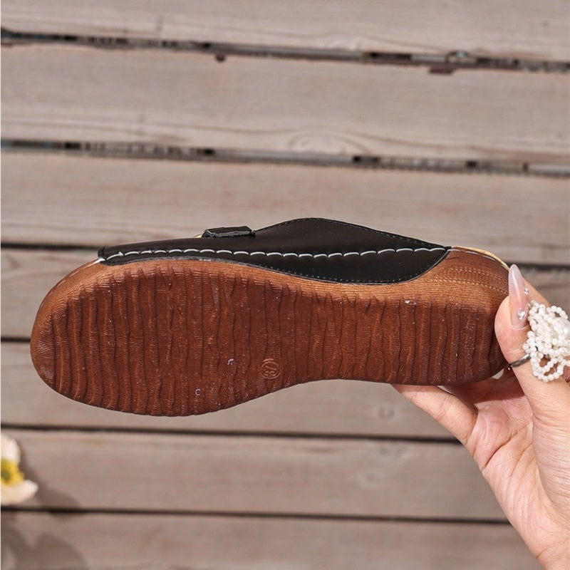 👡✨ Štýlové ortopedické sandále s kovovou sponou – podpora klenby, nastaviteľná veľkosť, celodenné pohodlie 🦶🏖️