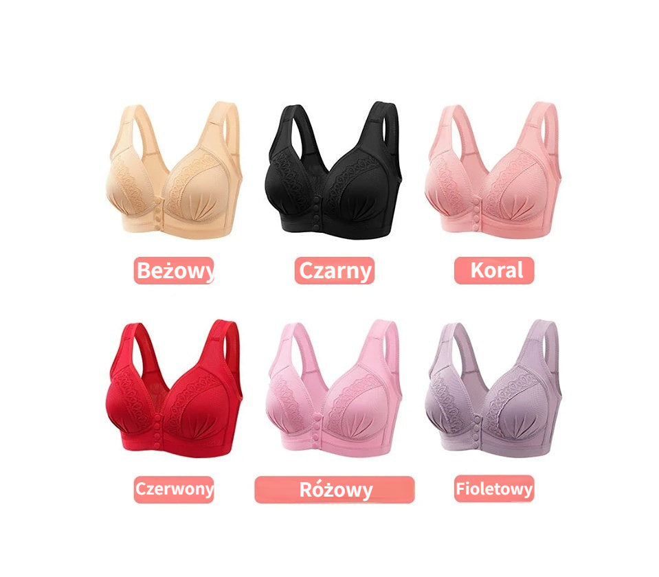 👙Triumph🔥Kupite 2, dobite 2 gratis🔥Zračen bombažni modrček z zapenjanjem na gumbe spredaj