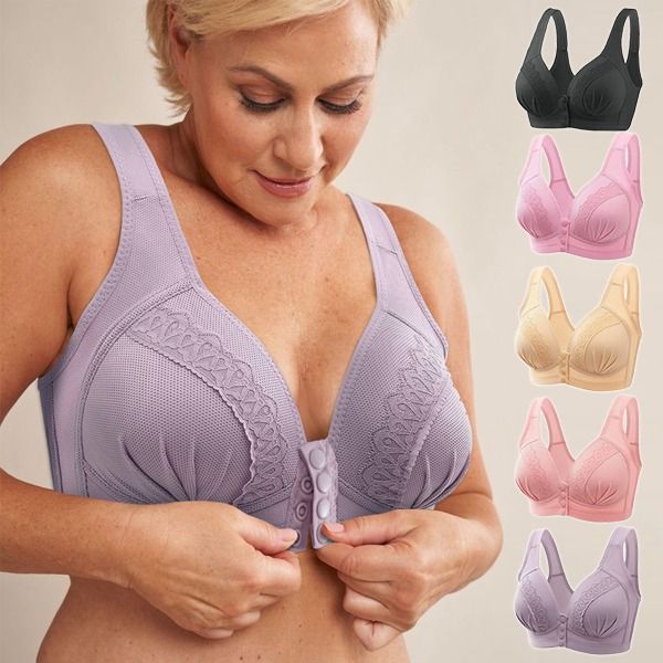 👙Triumph🔥Kupite 2, dobite 2 gratis🔥Zračen bombažni modrček z zapenjanjem na gumbe spredaj