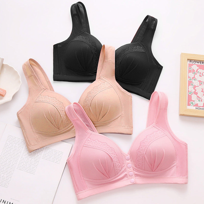 👙Triumph🔥Kupite 2, dobite 2 gratis🔥Zračen bombažni modrček z zapenjanjem na gumbe spredaj