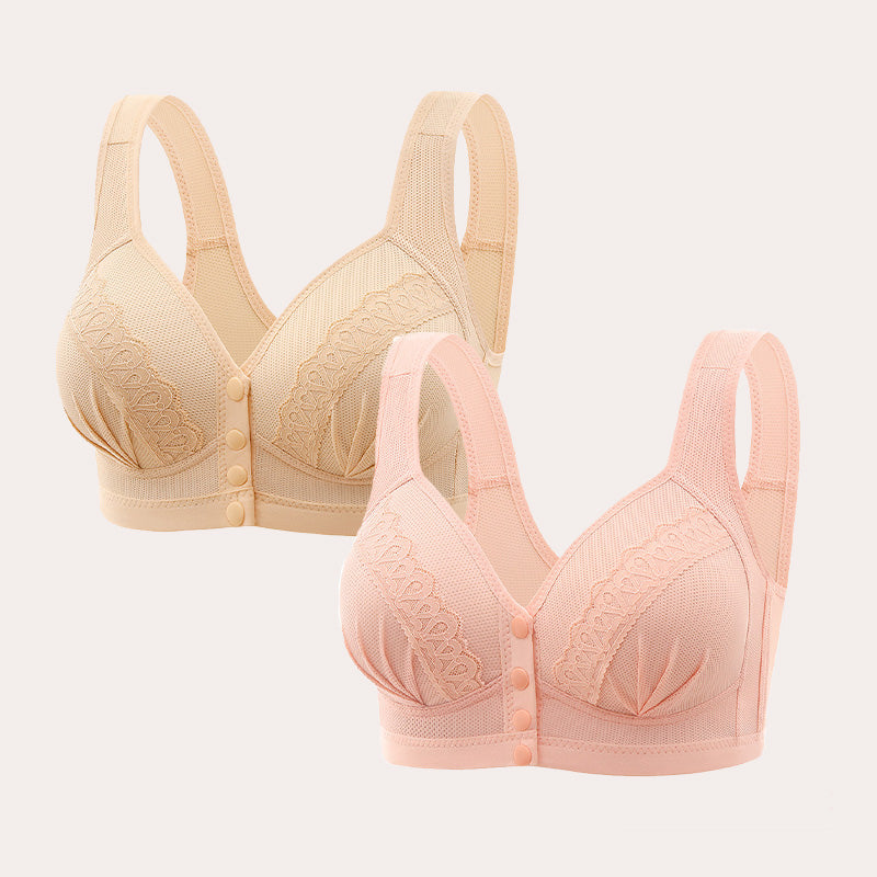 👙Triumph🔥Kupite 2, dobite 2 gratis🔥Zračen bombažni modrček z zapenjanjem na gumbe spredaj