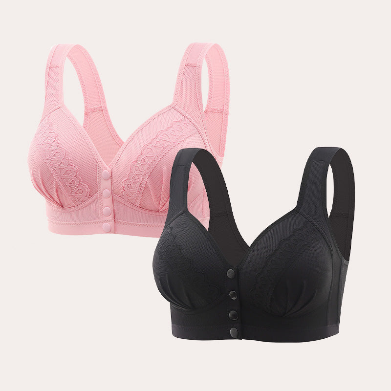 👙Triumph🔥Kupite 2, dobite 2 gratis🔥Zračen bombažni modrček z zapenjanjem na gumbe spredaj