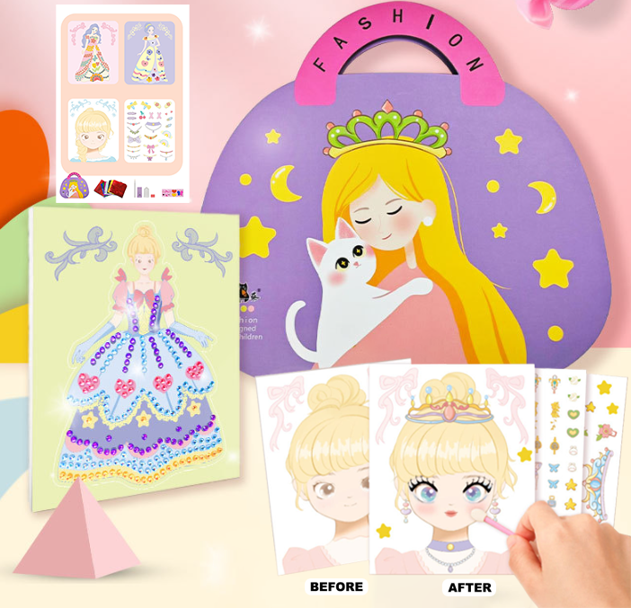 👧Sada na prezliekanie a líčenie fantastickej princeznej 3 v 1