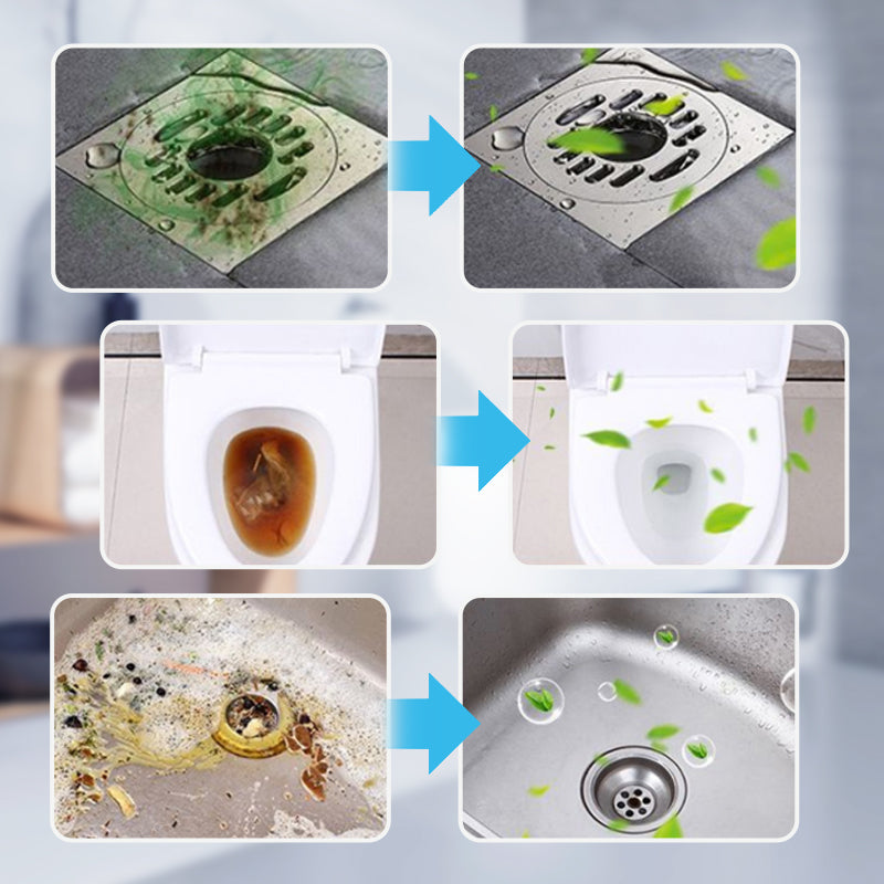 Multifunkčný, výkonný práškový čistič odtoku proti upchatiu