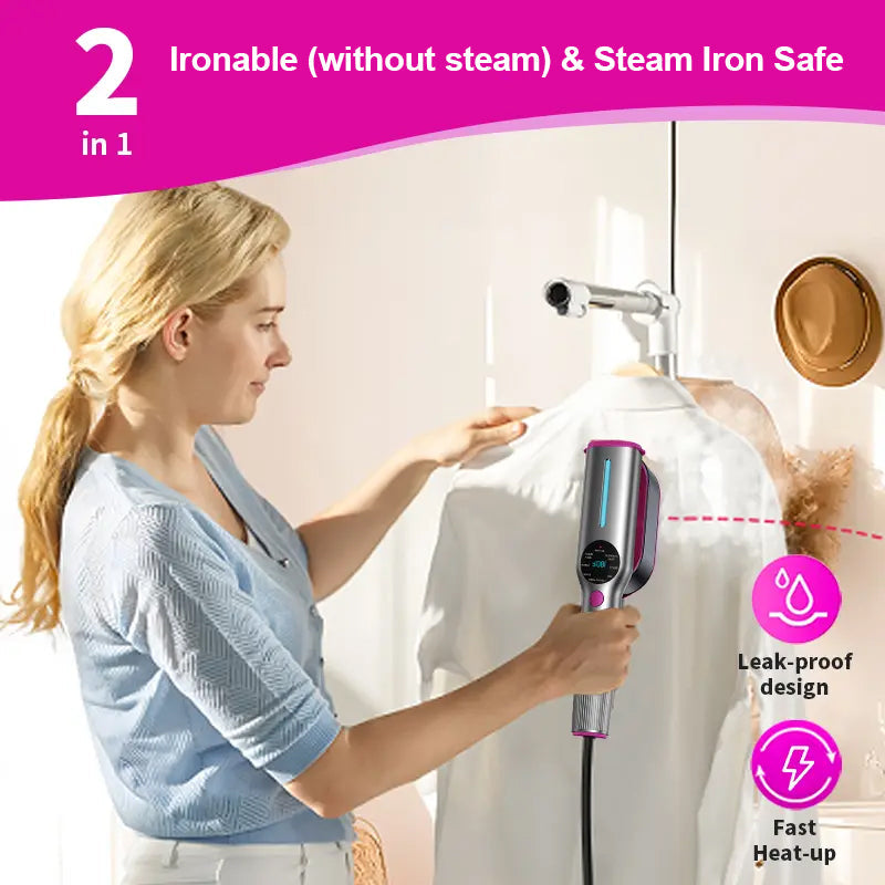 📢💥OBMEDZENÉ PONUKY 50% ZĽAVA💖🎁Kompaktný naparovač odevov SteamPro™ s ergonomickou otočnou rukoväťou