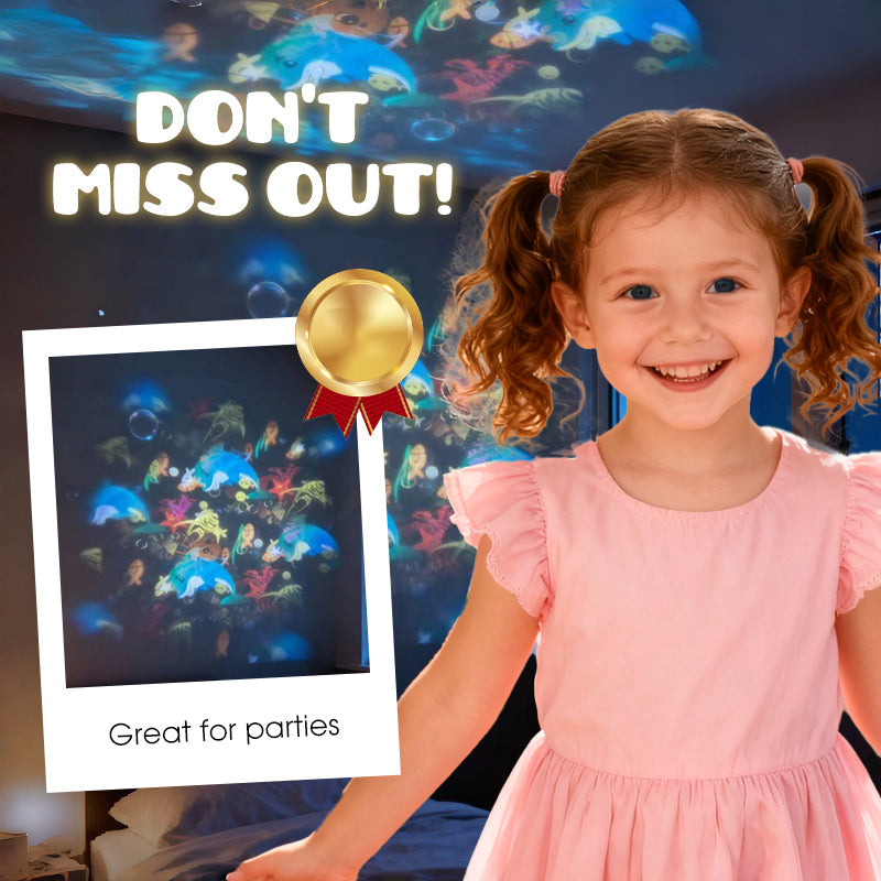 ✨ Farebný, dynamicky sa otáčajúci LED projektor s námornou tematikou