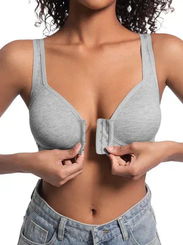 ❤️Nastaviteľná push-up podprsenka s predným zapínaním – bezšvová, bez kostíc, pre jarné a letné pohodlie