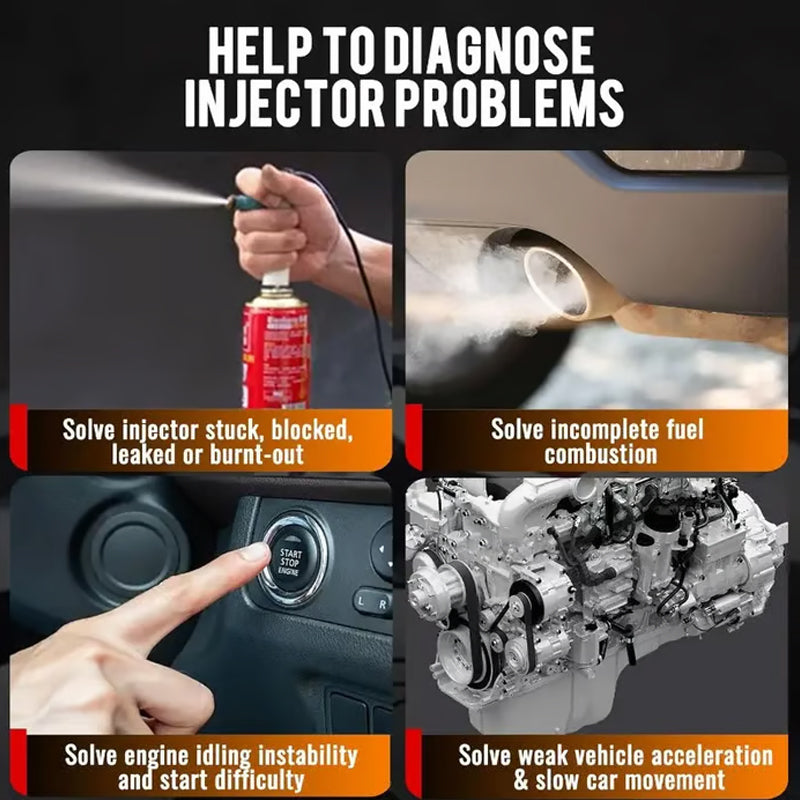 🚗 Profesionálny tester a čistič vstrekovačov paliva so 4 režimami – obnovte výkon motora