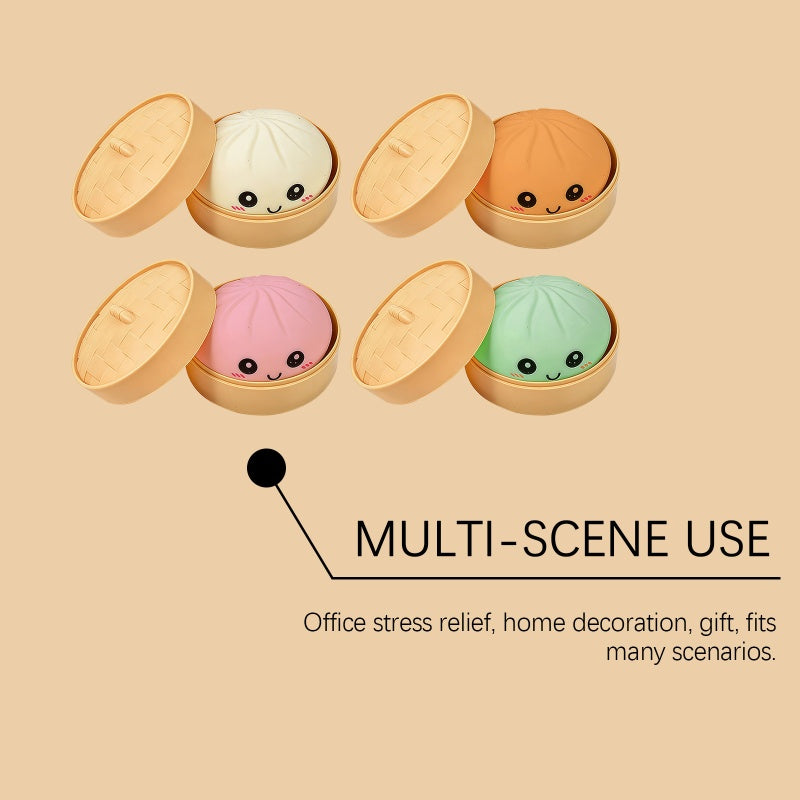 Roztomilá knedlička stlačiteľná hračka s parákom