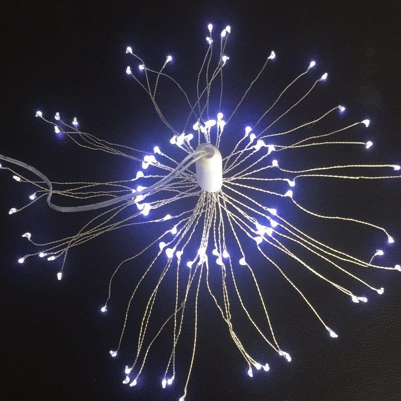 ☀️🎆 Solárne svetelné reťaze Solar Fireworks – automatické zapínanie/vypínanie, vodotesné LED diódy pre záhradu, terasu a večierky 🎉✨