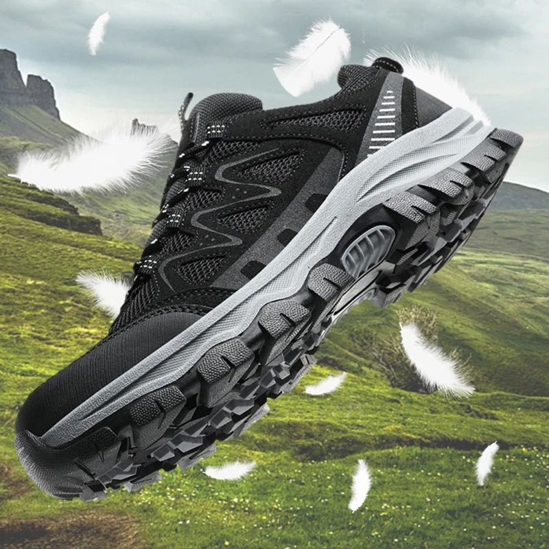 👟 Pánske ľahké turistické topánky - protišmyková, odolná podrážka