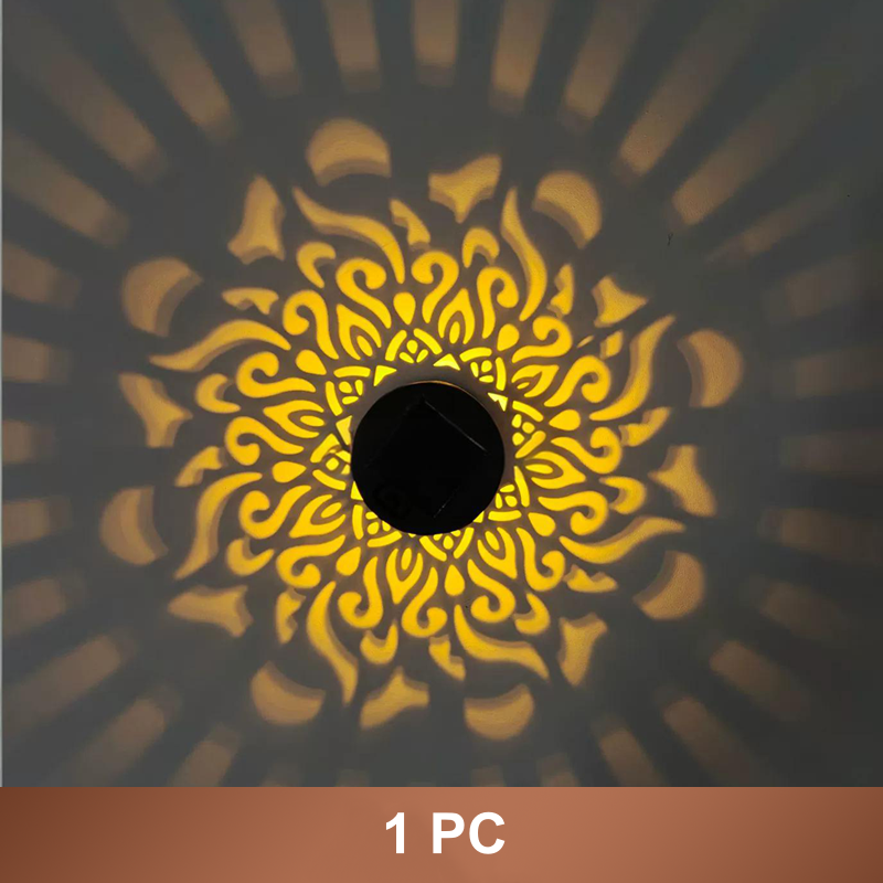 ☀️ Solárna mandala lampa na záhradu a terasu - 2v1: stojaca lampa a nástenná lampa✨🏡